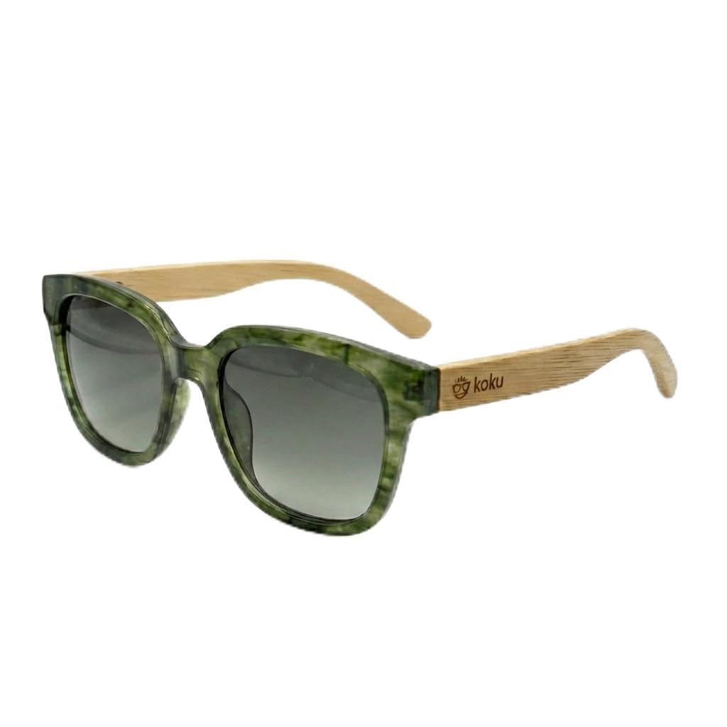 KOKU Polarized Sunglasses - Retro Vibe Collection - Classic Vintage Design for Men and Women with UV400 Protection and Cork Case