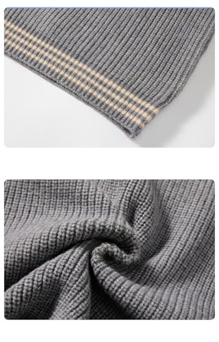 Prenda de punto casual de hombre jersey holgado cuello redondo invierno 7