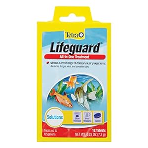 Tetra Lifeguard All-In-One Treatment for Aquariums, 12-Count,YELLOW, 12 tablets treats 12-Gallon