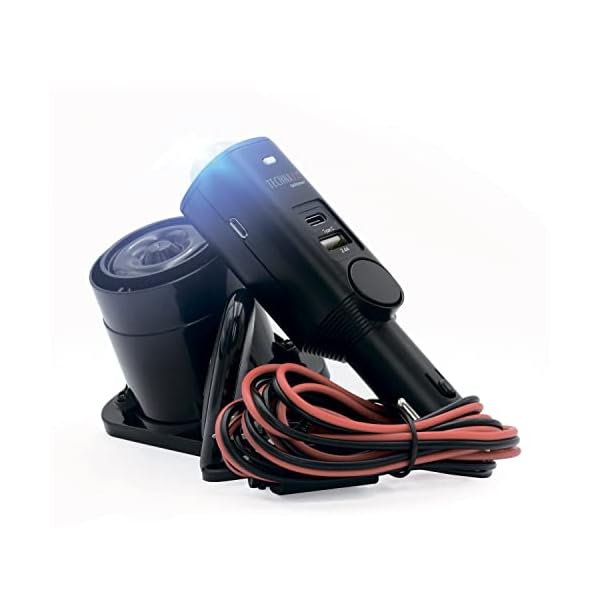 Technaxx Alarmanlage für Auto, Wohnmobil, Boot, Haus TX-168 – Autoalarmsystem mit 105dB, externer Sirene, Panikalarm-Taste – 7-tägige Betriebszeit, PIR-Bewegungsmelder, 2-USB, einfache Installation