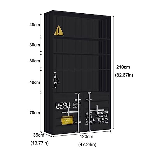 ZZJWMJGC Bücherregale Retro-Container Industrieller Wind Kommerzieller Bodenvitrine Weinregal Rack Mehrschichtige Vitrine Regal Wohnkultur Möbel 4 ZZJWMJGC Bücherregale Retro-Container Industrieller Wind Kommerzieller Bodenvitrine Weinregal Rack Mehrschichtige Vitrine Regal Wohnkultur Möbel