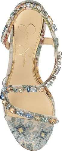 Jessica Simpson Women's Jaycin High Heel Sandal, Cream Multi, 6 - 5