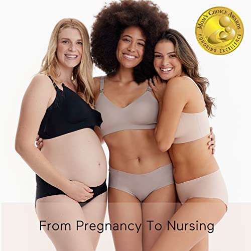 Momcozy Nursing Bras for Breastfeeding, YN21 Seamless Ultra Comfort Maternity Bra, Natural Shape, Pregnancy Sleep Bralette - Image 5