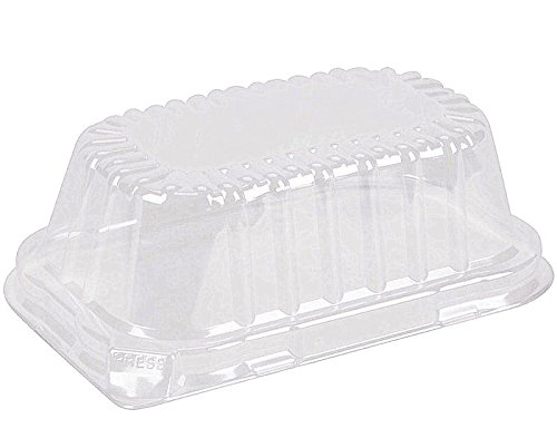 1 Lb. Aluminum Foil Small Mini-Loaf Bread Pan W/Clear Dome Lid (Pack Of 50 Sets) #TOP6