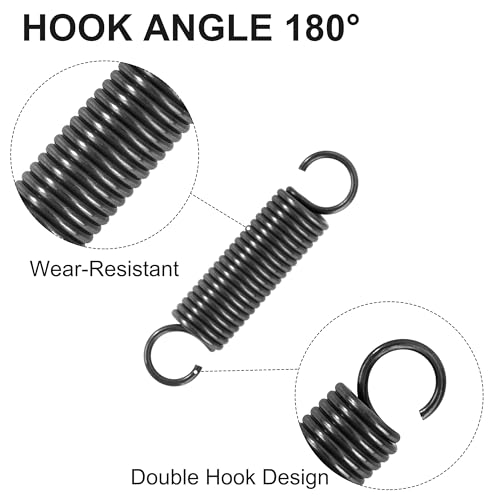 GUNGY Zugfedern mit Haken Klavierdraht Zugfeder Spannfeder 35mm Außendurchmesser 8mm Drahtdurchmesser 1,0mm Maximale Zugkraft 2,5kg 1,0x8x35mm 10 Stück