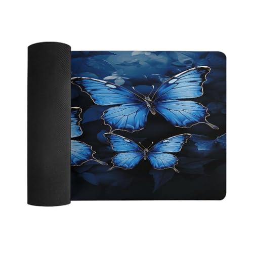 Pad Mouse Extendido Azul con Mariposas Antideslizante miniatura 3