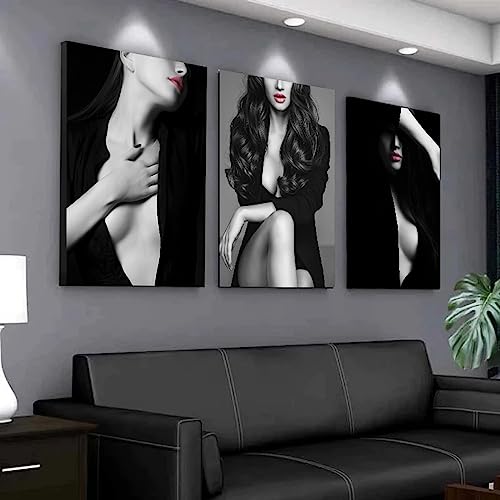 Affiches sexy de femme noir et blanc 60x90cm sans cadre toile moderne salon decor