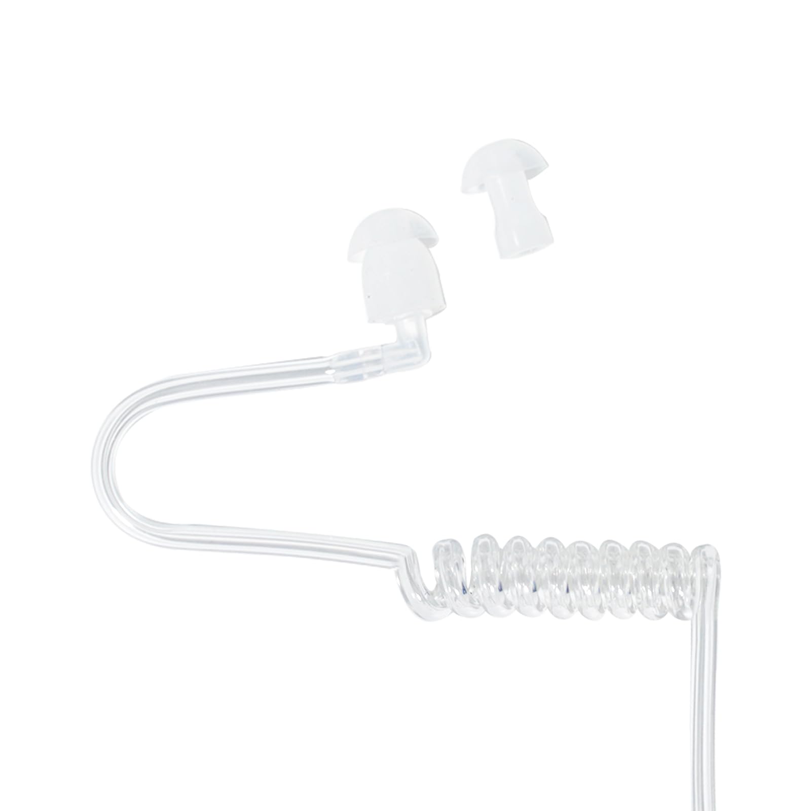 1 Pin 3.5mm Jack Auricolare 180° Ricezione congiunta Solo Walkie Talkie Auricolare Compatibile con Motorola Sepura Rexon Wouxun Baofeng Quansheng radio portatili (Tubo trasparente, 5)