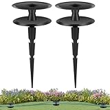 2 PCS Garden Hose Guide Spike,Hose Guide Stake Heavy Duty Pure Metal Hose Roller Guide,Keep Flowering Hose Out of Flower Beds,Rustproof Coated Garden Hose Stake for Yard,Lawn