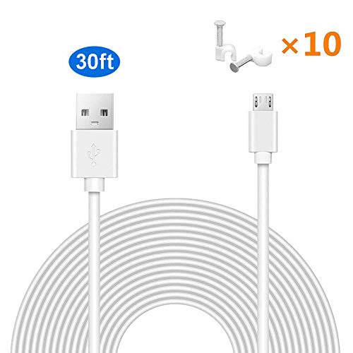 MOYEEL 30Ft Power Extension Cable for Wyze Cam/Wyze Cam Pan, Blink XT Cam