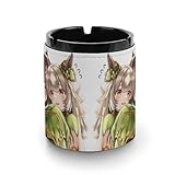 ウマ娘 灰皿 革製灰皿 丸い円筒形 アッシュトレイ 卓上 大容量 屋外 おしゃれ ステンレス おしゃれ 大容量 屋外 室内 防臭 車用 ブラック 洗いやすい インテリア コンパクト