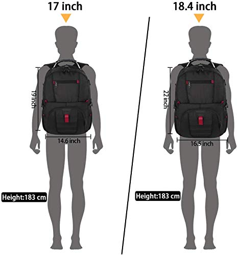 Backpacks for Men, Extra Large Travel Laptop Backpack Gifts for Women Men with USB Charging Port,TSA Friendly Business Computer Bag College High School Bookbags Fit 17 Inch Laptops 45L,Black
