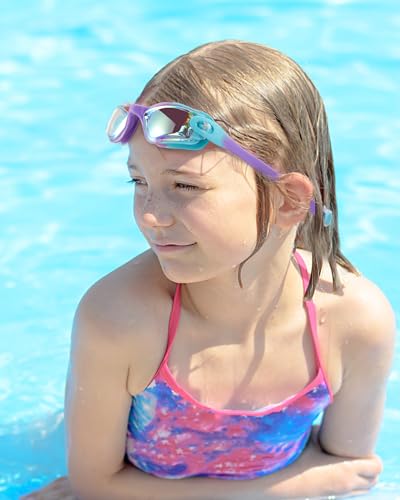 Image of Aegend Kids Swim Goggles, Pack of 2 Swimming Goggles for Children Boys & Girls Age 3-14