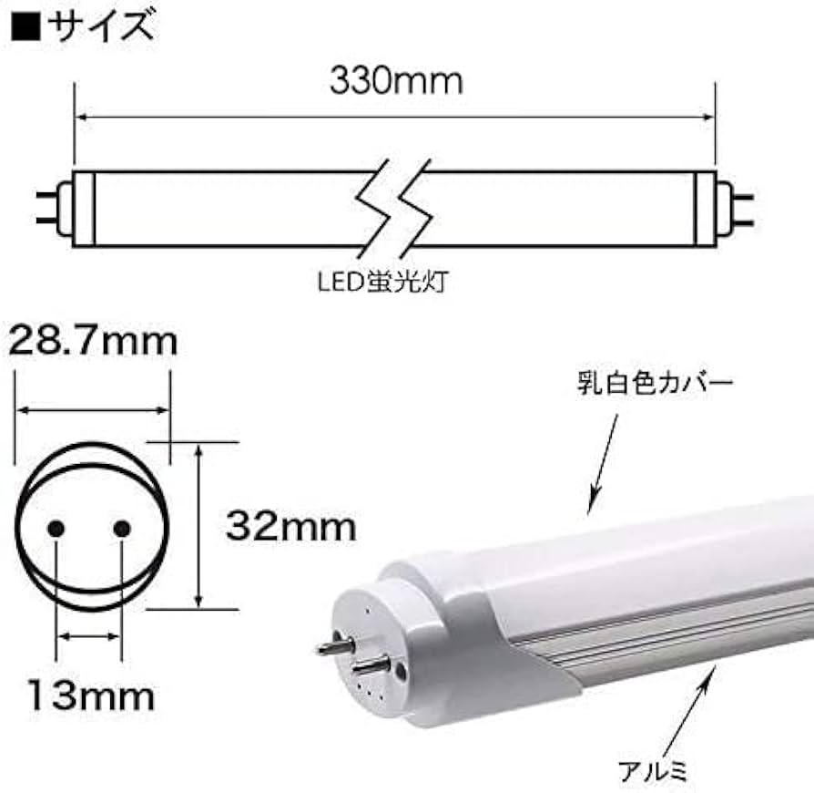 LED蛍光灯 10形 25個入り yyj-tentl-5w-330-4.jpg