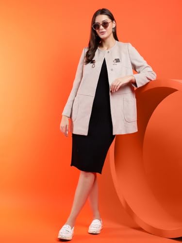 Image of KOTTY Womens Cotton Blend Standard Length Elegant Style Coat - Classic Style with Modern Detailing