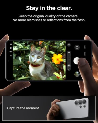 Image of Spigen EZ Fit Optik Pro Tempered Glass Camera Lens Protector Guard for Galaxy S26 Ultra - Black [2 Pack]