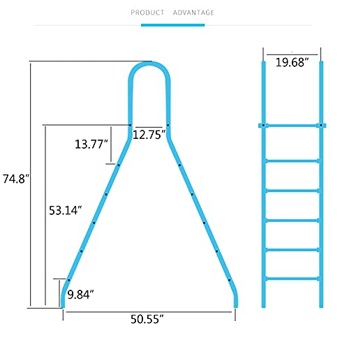 Escalera Universal para Piscinas Elevadas 52 pulgadas 4 peldaños miniatura 6