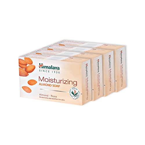 Himalaya Herbals Almond and Rose Soap, 75gm (Pack of 4)