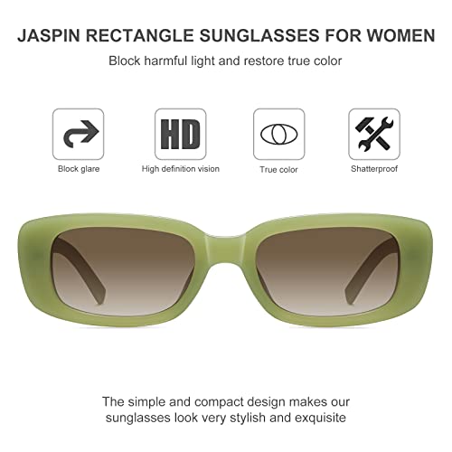 Image of JASPIN Rectangle Sunglasses for Women Men Trendy Y2k Retro 90s Sun Glasses UV Protection Cool Square Frame
