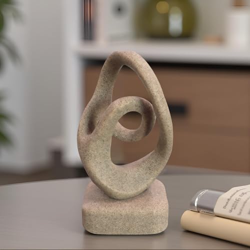 Escultura Decorativa Abstracta Moderna Beige miniatura 2