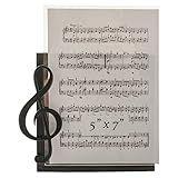 BroadwayGifts Co Black Treble Clef and Sheet Music 5 inch Acrylic Table Top Picture Frame