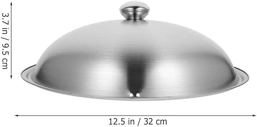 Miniatura 6 de Tapa de olla de acero inoxidable Tapa de sartén de cocina Tapa de sartén de acero inoxidable Tapa de sartén útil para Wok Tapa de acero inoxidable