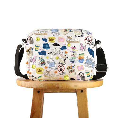 POFULL Luke's Diner Merch TV Show Inspired Gift Stars Hollow Fans Crossbody Bag