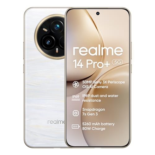 realme 14Pro+ 5G Smartphone 8+256 GB Teléfono Móvil, Snapdragon 7S Gen3, Batería 5280mAh Carga...