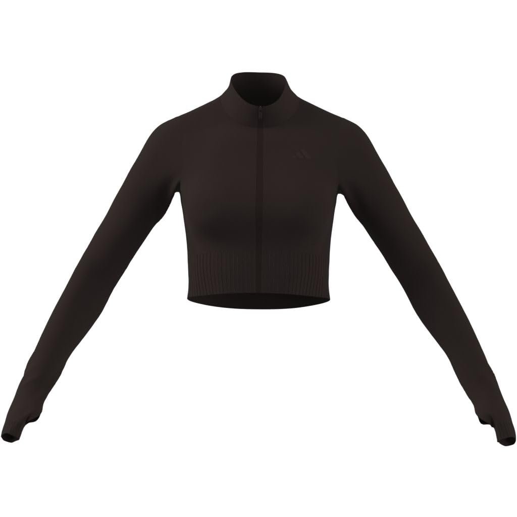 adidas Women's Workout Essentials Jacke, Durchgehender Reißverschluss, Strick