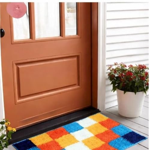 Image of Door Mat | Water Absorbent, Anti-Skid, Machine Washable Floor Mat | Soft Microfiber Carpet for Home, Living Room & Bedroom | Premium Decorative Mat (1 Door Mat, Rectangular)