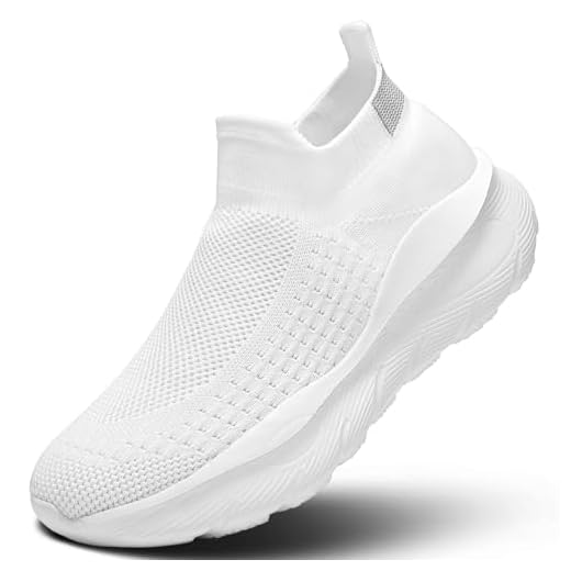 Tênis de caminhada masculino, para corrida, atlético, esportivo, sem cadarço, leve, respirável, para academia, sola macia, Z37 branco, 44