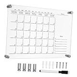 Generic アクリル製ウィークリープランナーボード 透明 – 消去可能なメモ帳 デスクカレンダー 学校 オフィス向け