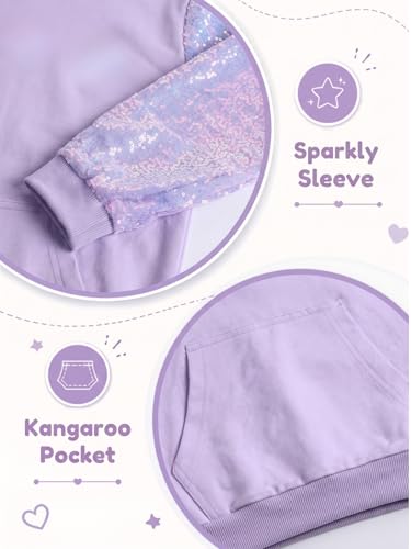 Image of WELAKEN Sweatshirts for Girls Toddler & Kids II Little Girl's Pullover Tops Sweaters & Hoodies
