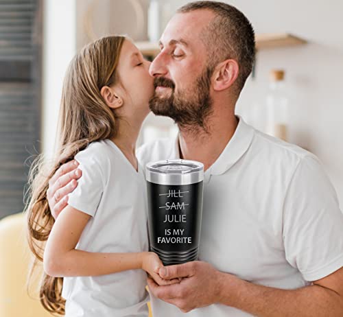 Customizable My Favorite Child Funny Tumbler With Name, Custom Mom & Dad Gifts, Father's Day Gifts From Son Daughter, Mother's Day Gifts, Birthday Gifts For Dad Mom, Christmas Funny Gifts #TOP1