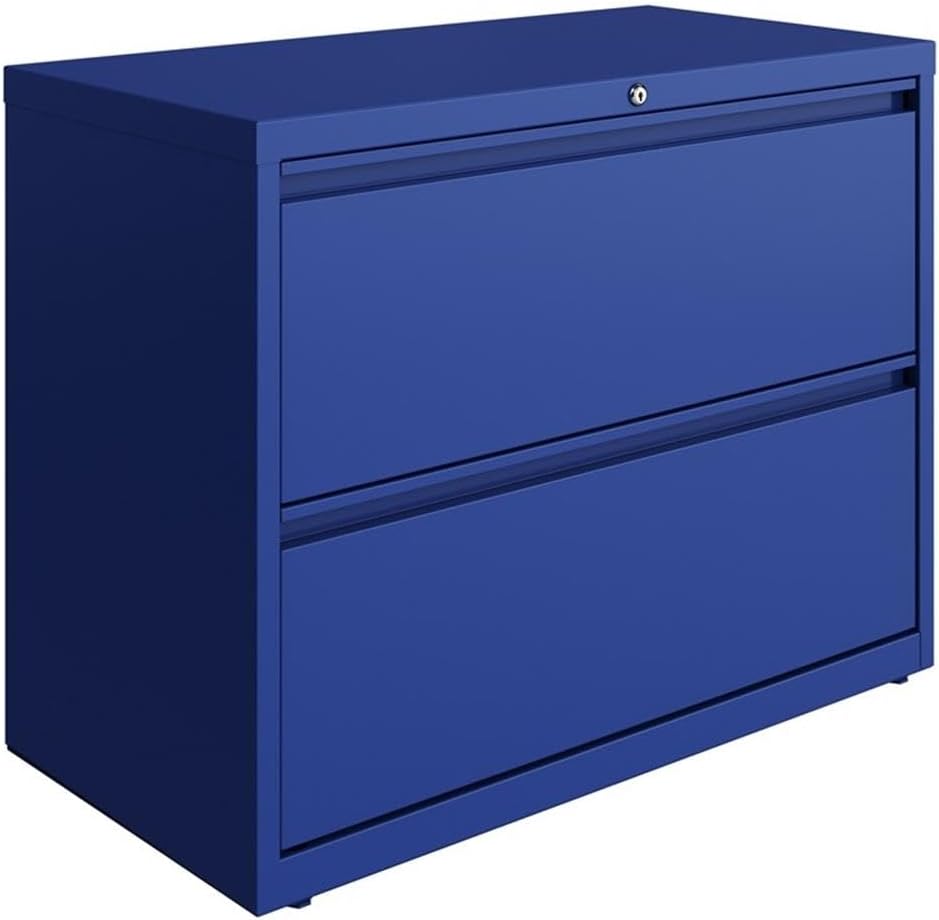 Hirsh 36-in Wide HL10000 Series 2 Drawer Metal Lateral File Cabinet Classic Blue