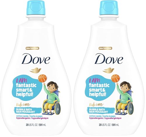 Image of Dove Kids Care Bubble Bath for Kids Cotton Candy Hypoallergenic Formula 20 oz (Pack of 2)