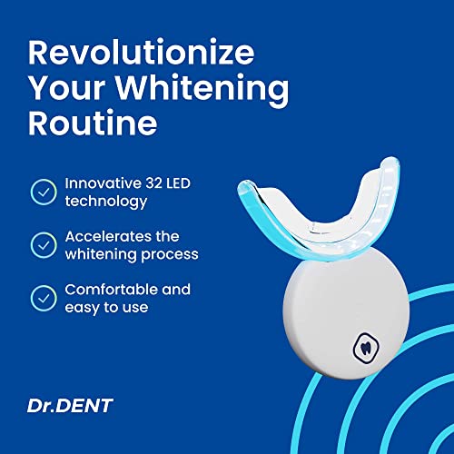 Drdent Professional Led Teeth Whitening Kit - Sensitivity Free Formula - (3) Teeth Whitening Gel Pens 30+ Whitening Sessions - (1) Remineralization Gel - Rapid & Effective Results #TOP5