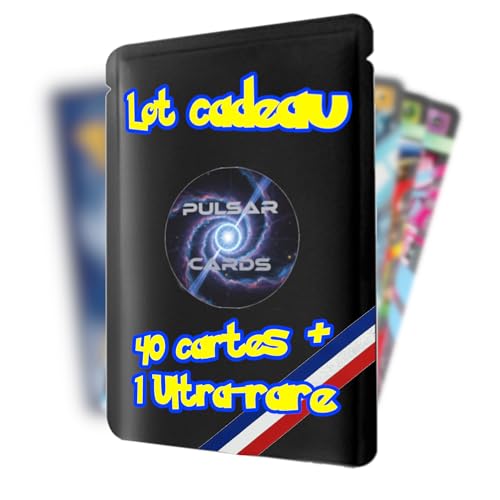 Générique Lot Cadeau de 40 Cartes Officielles Françaises Dont 1 Rare Brillante + 1 Ultra Rare (Méga/texturée/EX/V) - sans doublon