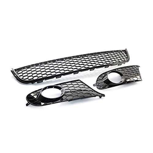 Parachoques delantero rejilla para Golf 6 MK6 inferior de malla negra para modelos 2009 a 2013 3