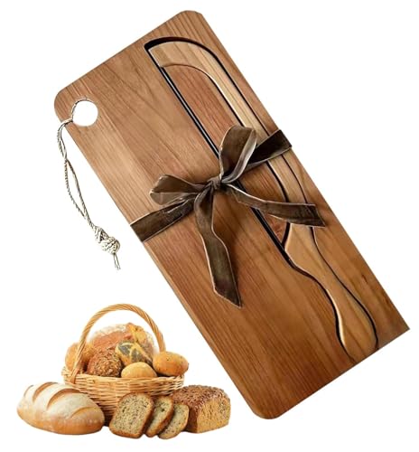 KZJXMH Cuchillo De Pan De 20 Cm Con Bandeja Recogemigas A Juego, Rebanador De Pan Manual De Madera, Hoja De Acero Dentada, Herramienta De Cocina Rústica De Granja
