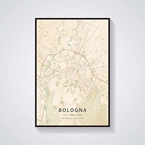 YMXCNM Quadri Soggiorno,Bologna Italia Mappa Arte