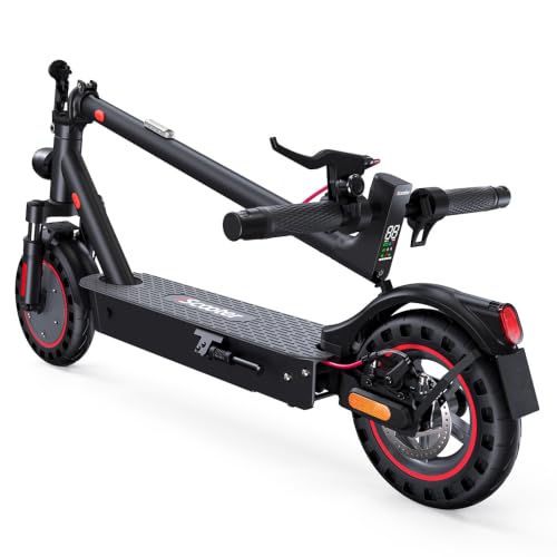 iScooter Patinete Eléctrico Adultos Homologado DGT i9MAX 10", 500W Motor, Alcance máximo de 45KM, Máxima 25KM/H, Bocina, Timbre, Intermitentes, App, Frenado Doble, Plegable, Carga 120 KG