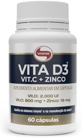 Vitafor - Vita D3 Vit.C + Zinco - 60 Cápsulas