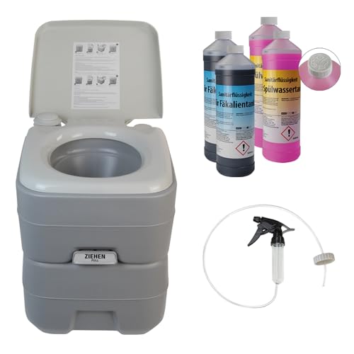 BB Sport Campingtoilette 20l Starter-Set Optional: Sanitärflüssigkeiten...