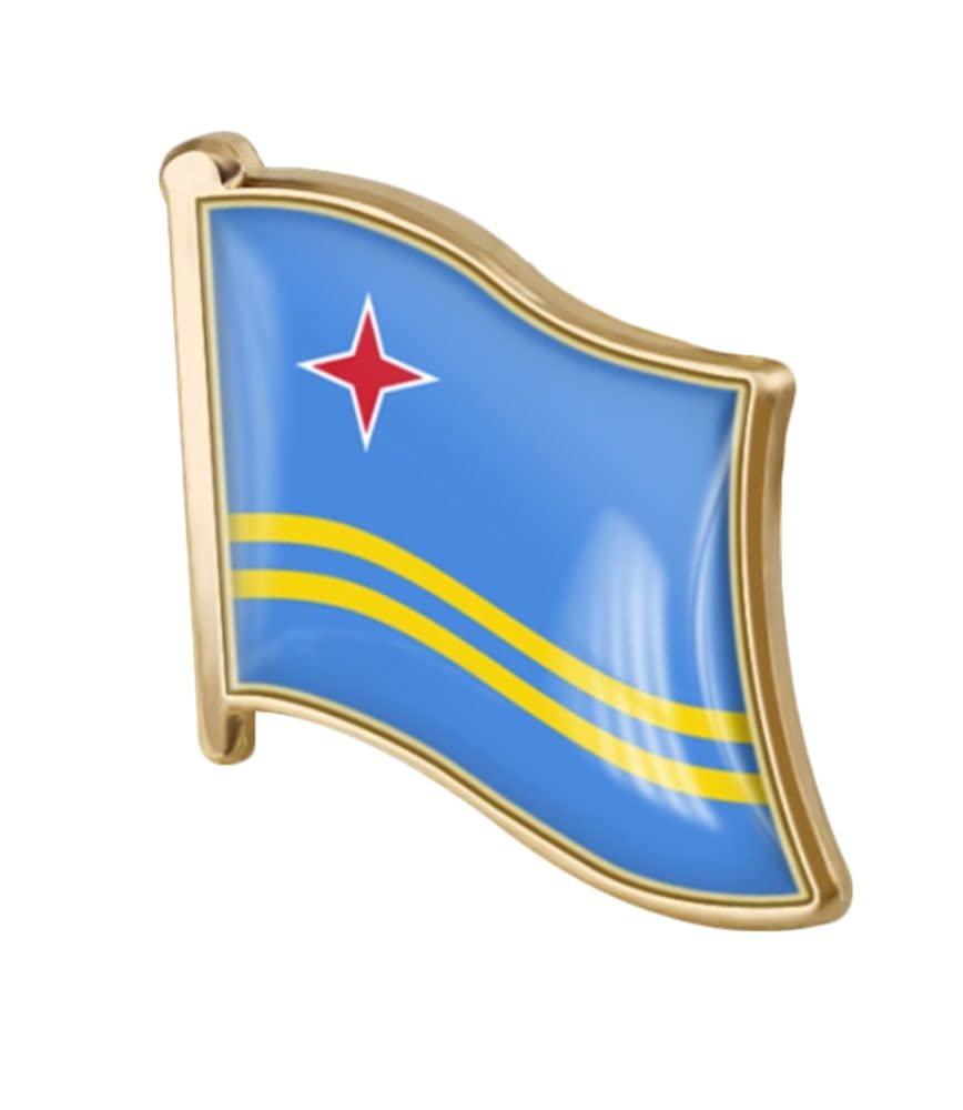 vmcoatdu Country Flag Pin Badge International Travel Brooch Metal Alloy Souvenir Pin for Hat Clothes Backpack