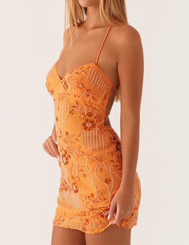 Sexy Sparkly Sequin Mini Dress for Women Sleeveless Halter Open Back Strap Club Party Cocktail Bodycon Short Outfits2