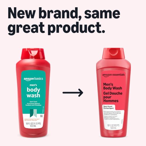 Amazon Essentials Mens Soap Body Wash, Sport Scent, 18 Fluid Ounce - image 2