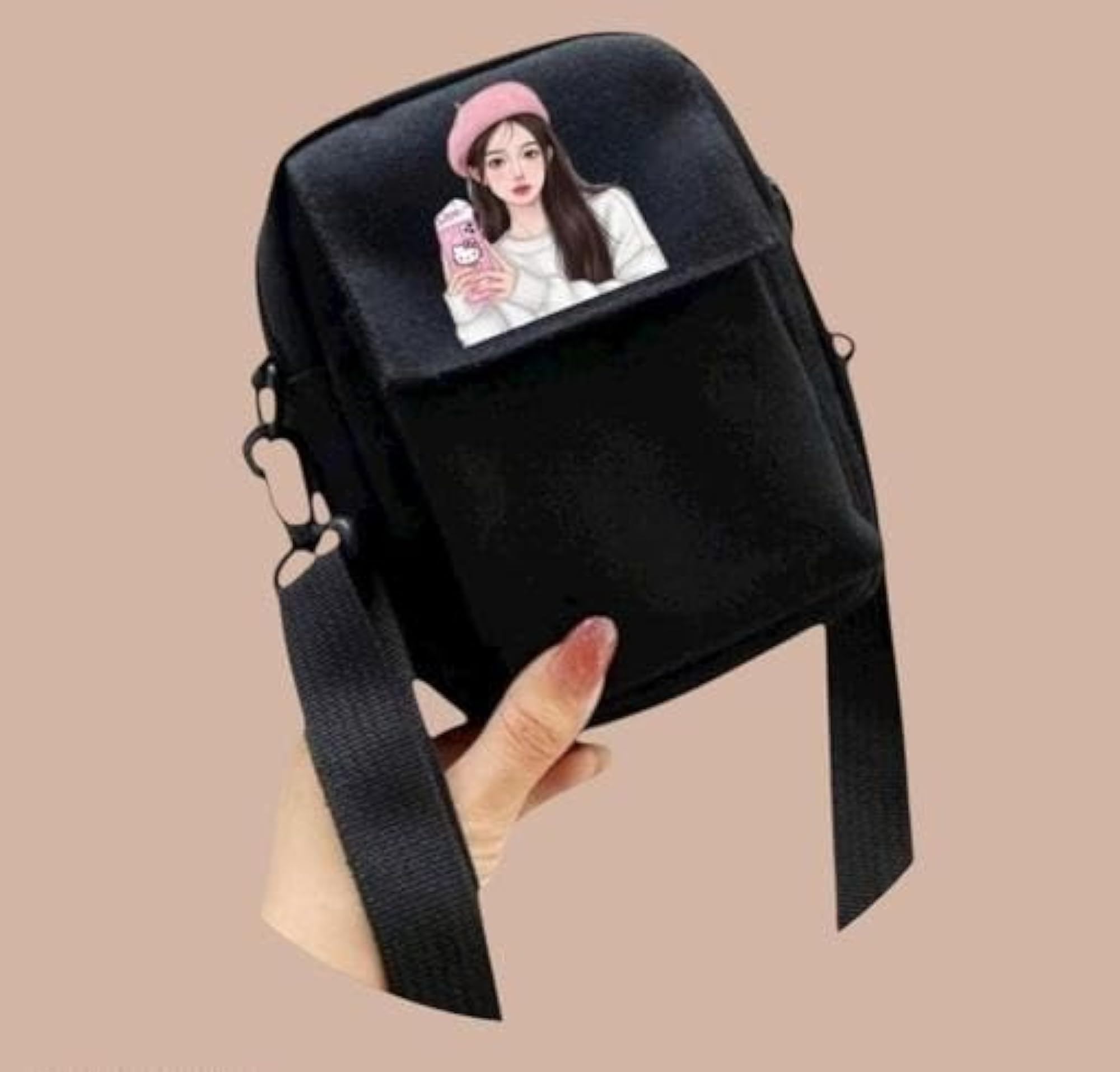 Mini Travel Crossbody Bag with Zippered Compartments
