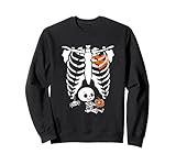 Halloween Lustiges Kostüm Schwangere Frau Kürbis Rippenkäfig Sweatshirt