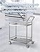 Tier 304 Stainless Steel Lab Cart: 1.2mm Stainless Steel w/Silent PU Wheels & Easy-Clean, for School Cafeteria/Laboratory(95x50x95cm/37.4x19.7x37.4in)